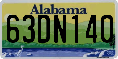 AL license plate 63DN140