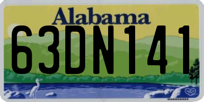 AL license plate 63DN141