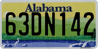 AL license plate 63DN142