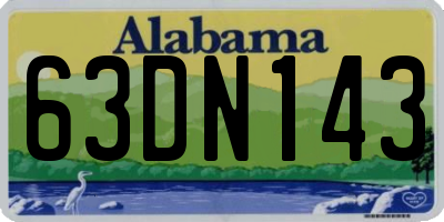 AL license plate 63DN143
