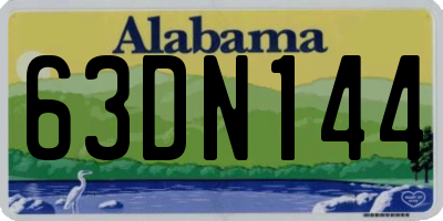 AL license plate 63DN144