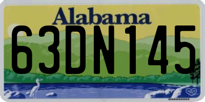 AL license plate 63DN145
