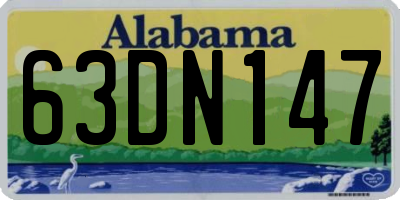AL license plate 63DN147