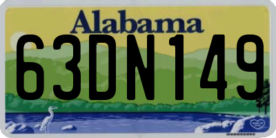 AL license plate 63DN149