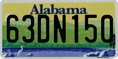 AL license plate 63DN150