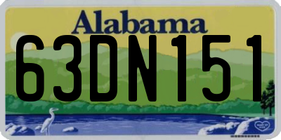 AL license plate 63DN151