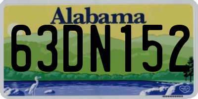 AL license plate 63DN152