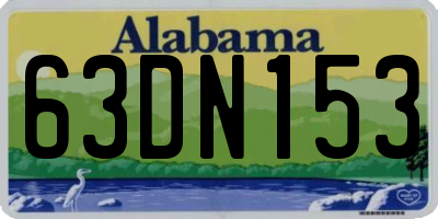 AL license plate 63DN153