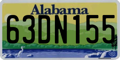AL license plate 63DN155