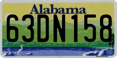 AL license plate 63DN158