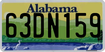 AL license plate 63DN159