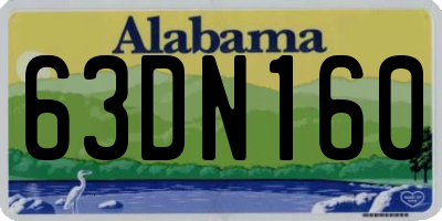 AL license plate 63DN160