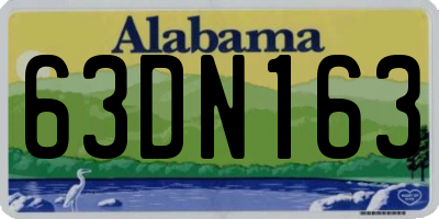 AL license plate 63DN163