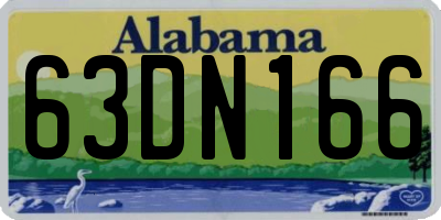 AL license plate 63DN166