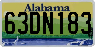 AL license plate 63DN183