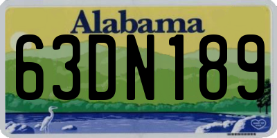 AL license plate 63DN189