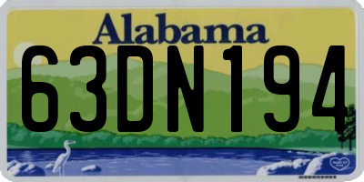 AL license plate 63DN194