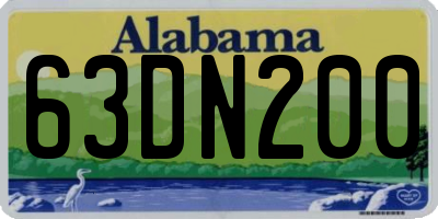 AL license plate 63DN200
