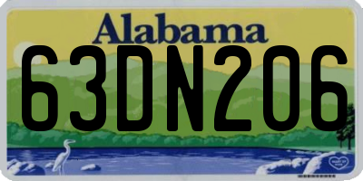 AL license plate 63DN206