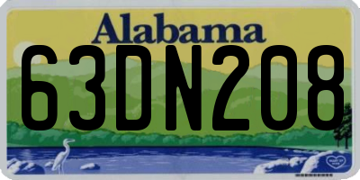 AL license plate 63DN208