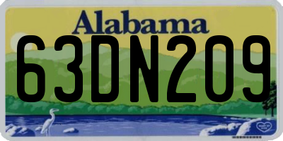 AL license plate 63DN209