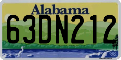 AL license plate 63DN212