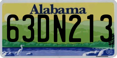 AL license plate 63DN213