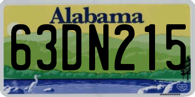 AL license plate 63DN215