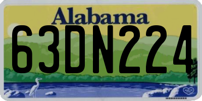 AL license plate 63DN224