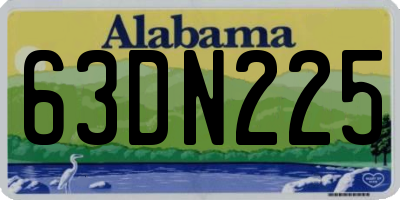 AL license plate 63DN225