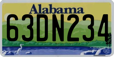 AL license plate 63DN234