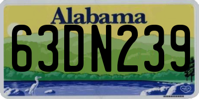 AL license plate 63DN239