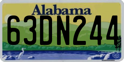 AL license plate 63DN244