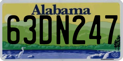 AL license plate 63DN247