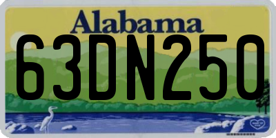 AL license plate 63DN250