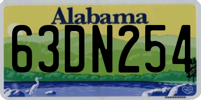 AL license plate 63DN254