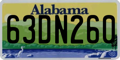 AL license plate 63DN260
