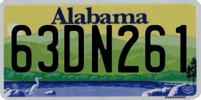 AL license plate 63DN261