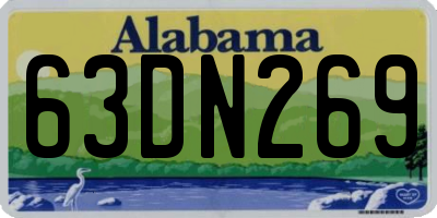 AL license plate 63DN269