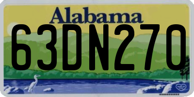 AL license plate 63DN270