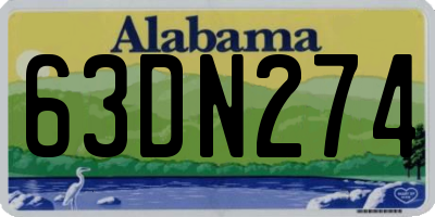 AL license plate 63DN274