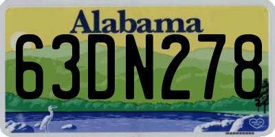AL license plate 63DN278