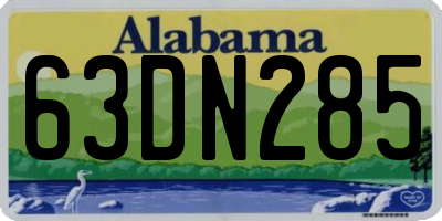 AL license plate 63DN285