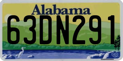 AL license plate 63DN291