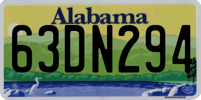 AL license plate 63DN294