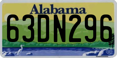 AL license plate 63DN296
