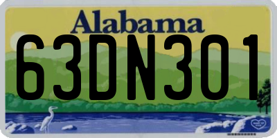 AL license plate 63DN301
