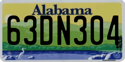 AL license plate 63DN304