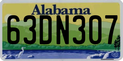 AL license plate 63DN307