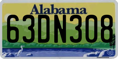 AL license plate 63DN308